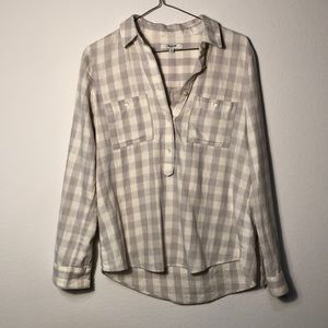 Madewell Flannel Popover Shirt in Buffalo Check